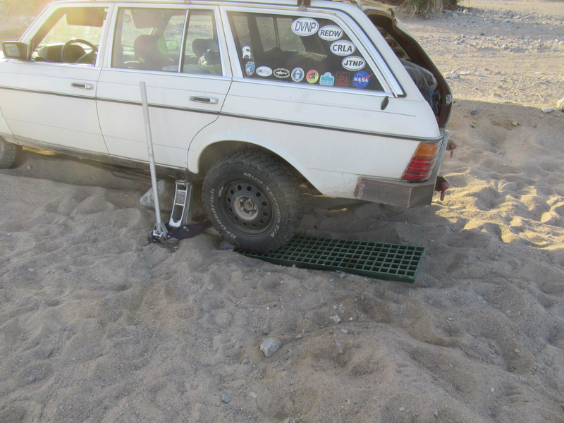 Digging out from getting beached in Death Valley. This is what’s prompting Neil to add a Hi Lift jack mounted to the rack.